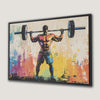 Bodybuilder Fitness Canvas Print Vibrant Gym Wall Art