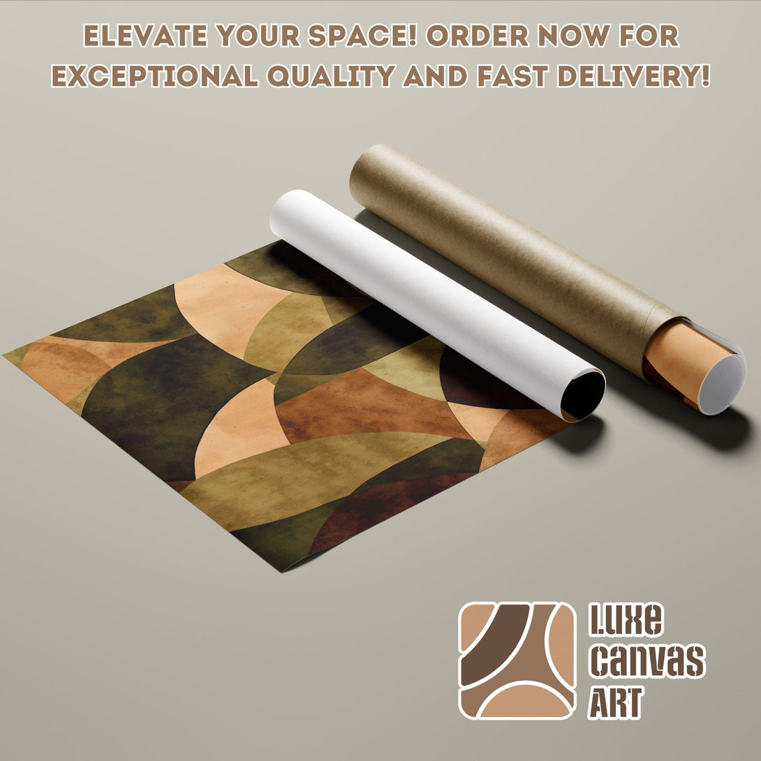 Abstract art poster roll in earthy tones. Elevate your space with this stunning poster!