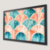 Bohemian Arch Wall Poster - Blue and Pink Geometric Art