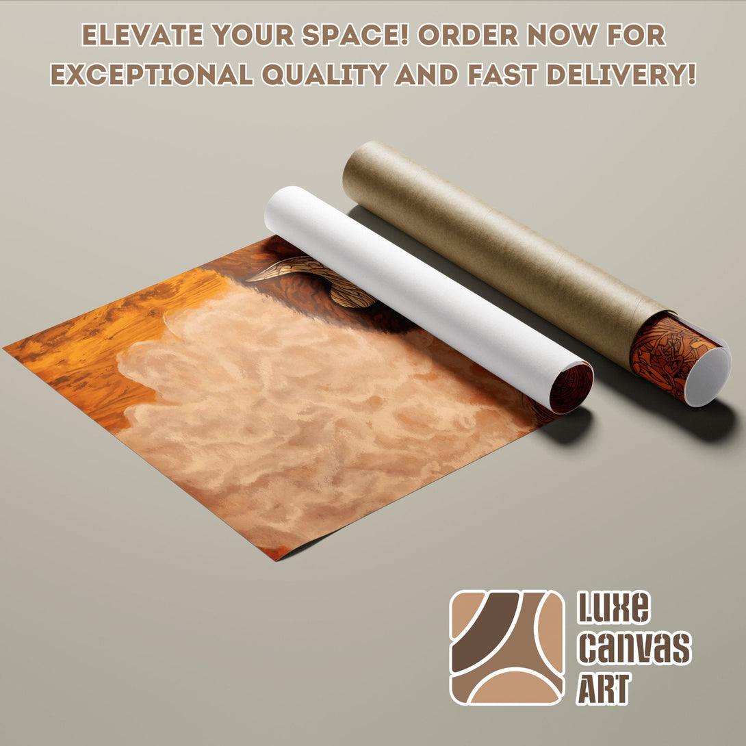 Poster Roll featuring abstract art in warm earth tones. Elevate your space with this premium art print! Order now!