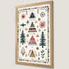 Bohemian Botanical Art Poster - Geometric Pattern Wall Decor