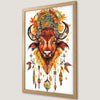 Bohemian Buffalo Art Poster - Vibrant Wildlife Decor for Your Walls