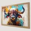 Bohemian Buffalo Portrait Art Poster - Modern Home Decor