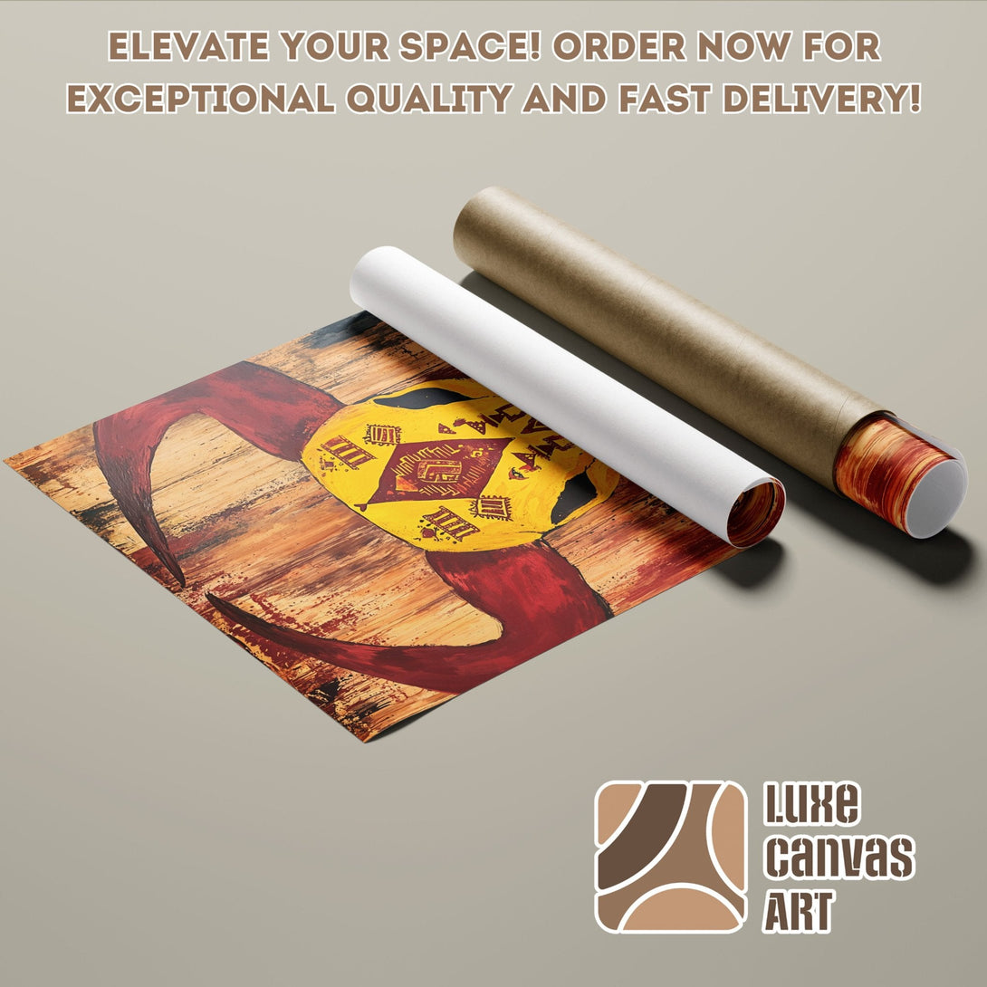 Abstract art poster roll with warm earth tones. Elevate your space with a unique Poster. Order now for fast delivery!