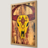 Bohemian Bull Skull Art Poster - Ethnic Wall Decor