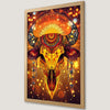 Bohemian Bull Skull Art Poster | Tribal Wall Decor