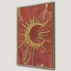 Bohemian Celestial Sun and Moon Framed Canvas Print