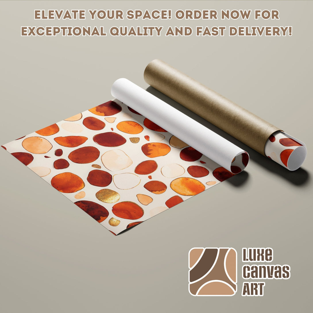 Abstract art poster roll with warm earth tones. Elevate your space with this stylish Poster! Order now for fast delivery.