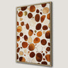 Bohemian Circle Pattern Framed Orange Canvas Print