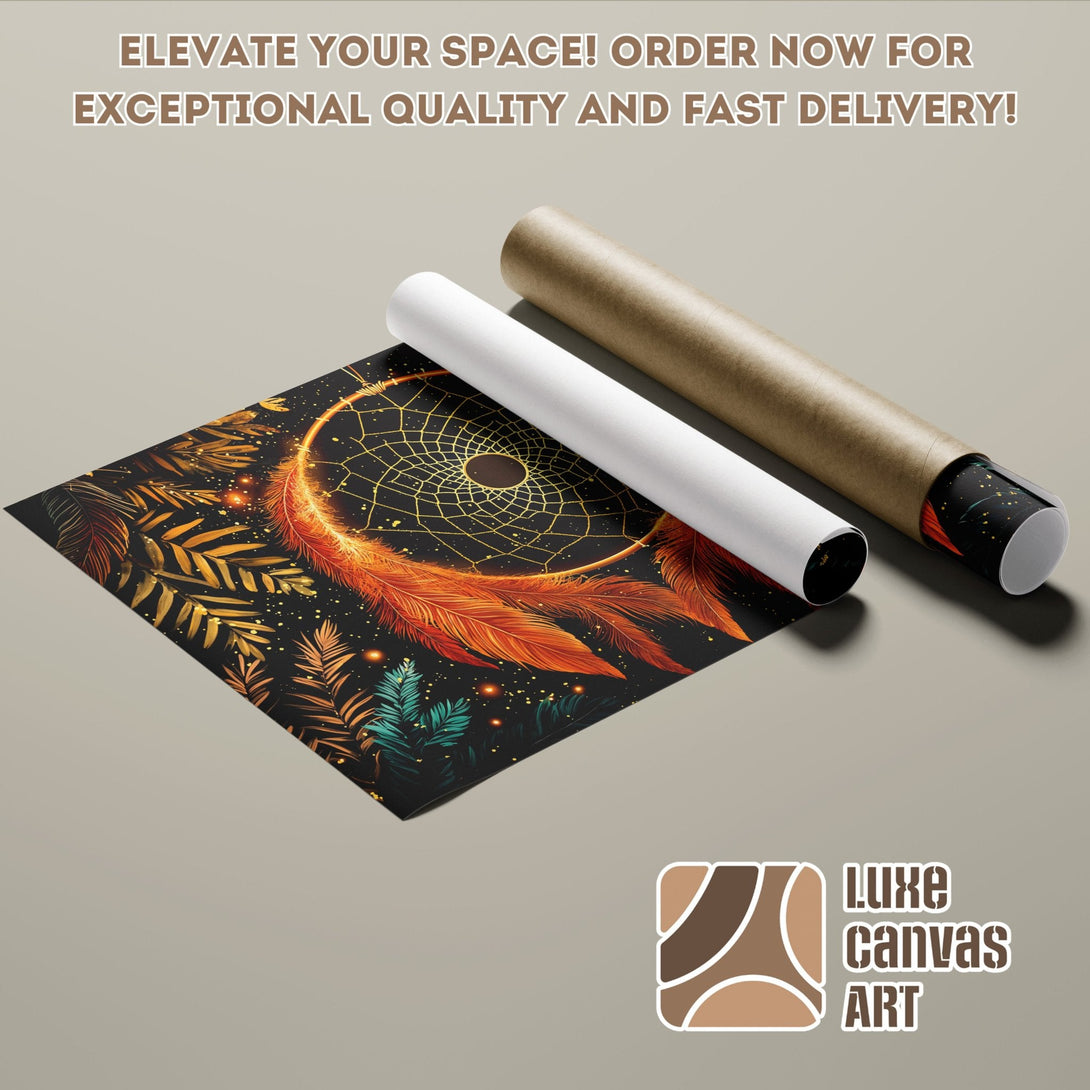 Dreamcatcher Poster Roll, warm color palette, perfect for home decor. Order now!
