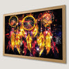 Bohemian Dreamcatcher Art Poster with Colorful Feathers