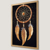 Bohemian Dreamcatcher Art Poster with Feathers | Boho Wall Decor