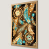 Bohemian Dreamcatcher Feather Art Poster for Celestial Decor