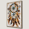 Bohemian Dreamcatcher Framed Canvas Print with Feathers