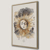Bohemian Face of Sun and Stars Art Canvas Print