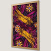 Bohemian Feathers and Floral Art Poster for Trendy Decor