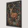 Bohemian Floral Stag Art Poster - Majestic Wildlife Decor