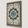 Bohemian Flower Mandala Canvas Print with Geometric Design