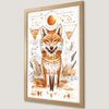 Bohemian Fox Geometric Art Poster for Kids' Room