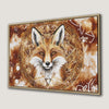 Bohemian Fox Tribal Framed Canvas Print Geometric Art