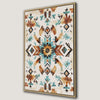 Bohemian Framed Canvas Print with Ethnic Geometric Pattern