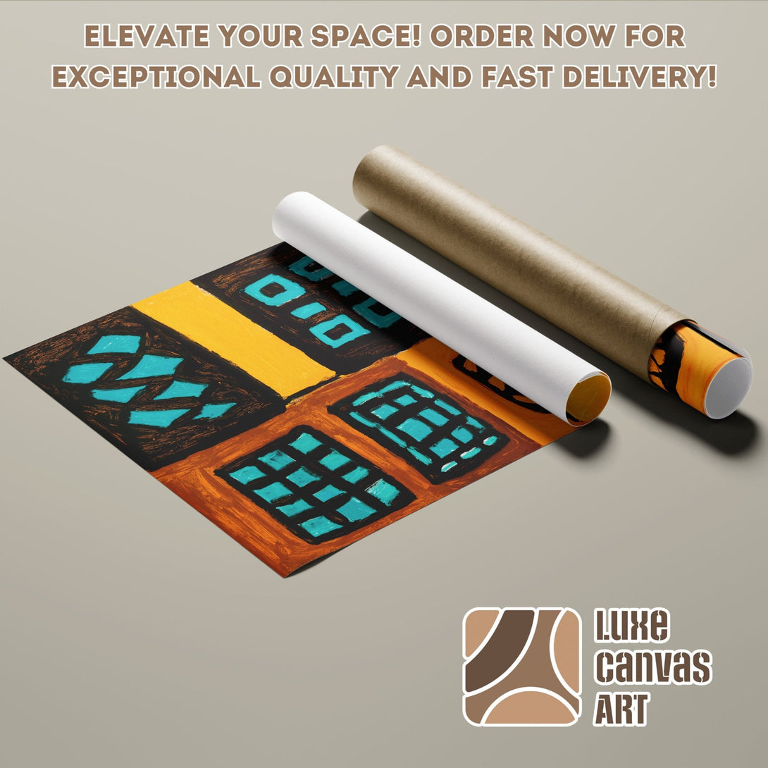 Abstract art poster roll with a vibrant color palette. Elevate your space with this unique Poster! Order now for fast delivery.