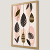 Bohemian Leaf Pattern Art Poster - Geometric Wall Decor