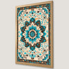 Bohemian Mandala Floral Art Poster with Geometric Design