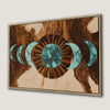 Bohemian Moon Phase Celestial Canvas Print Framed Art
