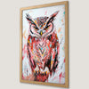 Bohemian Owl Art Poster - Pink Bird of Prey Decor