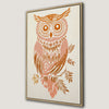 Bohemian Owl Framed Canvas Print for Elegant Home Decor