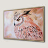 Bohemian Owl Portrait Canvas Print for Bedroom Decor