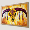 Bohemian Skull Art Poster for Boho Chic Decor