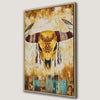 Bohemian Skull Ethnic Pattern Canvas Print