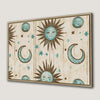 Bohemian Sun and Moon Canvas Print for Boho Chic Decor
