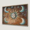Bohemian Sun and Moon Celestial Canvas Print Decor