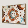 Bohemian Sun and Moon Celestial Wall Canvas Print