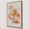 Bohemian Sun and Moon Geometric Framed Canvas Print Art