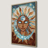 Bohemian Sun Goddess with Moon Canvas Print Decor