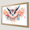 Bohemian Tribal Owl Art Poster - Watercolor Print for Home Decor