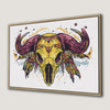 Bohemian Tribal Skull Art Canvas Print for Bold Decor