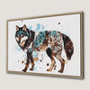 Bohemian Wolf Art Canvas Print, Vibrant Boho Decor