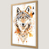 Bohemian Wolf Art Poster with Ethnic Patterns for Home Decor