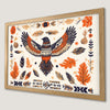 Boho Bird Art Poster for Chic Bohemian Decor