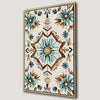 Boho Botanical Floral Canvas Print with Mid-Century Style