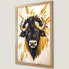 Boho Buffalo Art Poster - Abstract Animal Wall Decor
