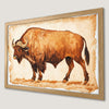 Boho Buffalo Art Poster - Rustic Wildlife Print for Home