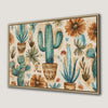 Boho Cacti & Succulent Art Canvas Print - Desert Vibes
