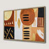Boho Chic Abstract Art Canvas Print with Geometric Shapes
