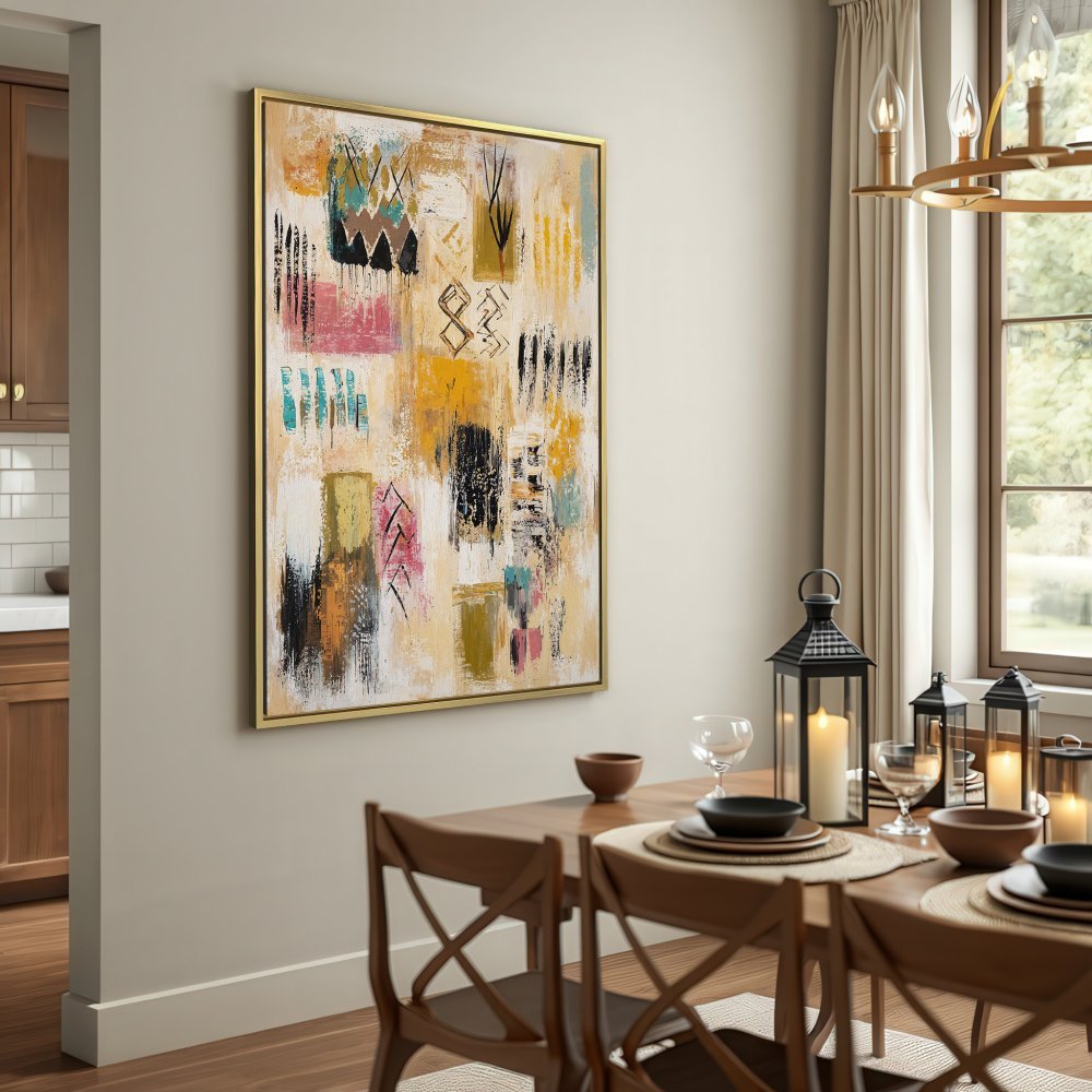 Abstract Canvas Print with warm, earthy tones. Modern art for your home.